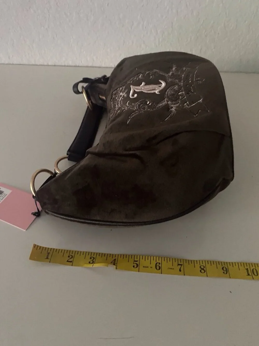 Juicy Couture Need More Juicy Hobo Shoulder Bag Chocolate W/ Heart Charm NEW